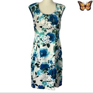 CONNECTED Apparel Midi Length Floral Print Dress Size 8